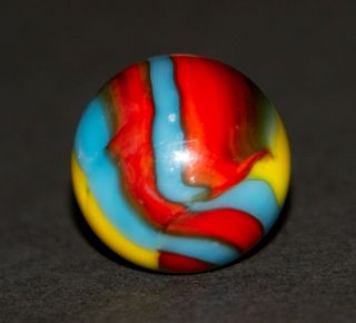 Vintage Marbles Peltier SUPERMAN.  66 Shiny Surface 6