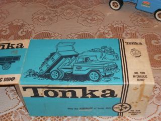 1960 ' s Vintage Pressed Steel Tonka 520 Hydraulic Dump Truck w/box VERY MINTY 11