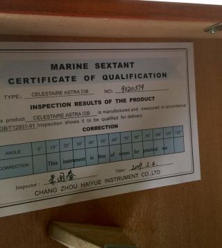 Celestaire ASTRA IIIB Marine Sextant in Wood Case 2