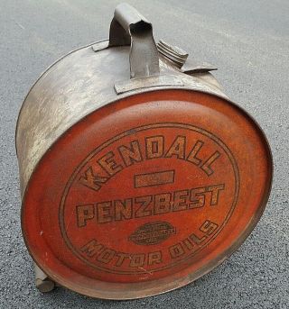 Vintage Kendall Motor Oil Penzbest 100 Pure Pennsylvania 5 Gallon Rocker Can 2