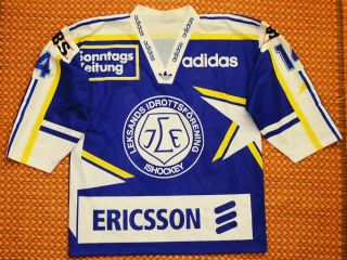 Leksands,  Vintage Hockey Jersey By Adidas,  Mens Xl 14 Lindmark Player Issue
