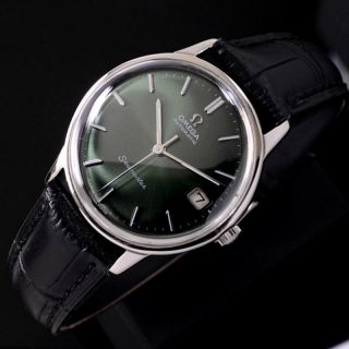 VINTAGE OMEGA SEAMASTER AUTOMATIC EMERALD DIAL DATE DRESS MEN ' S WATCH RARE ITEMS 3