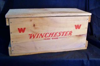 Vintage Wood Winchester Ammo Gun Crate Box Breech Loading Signal Cannon