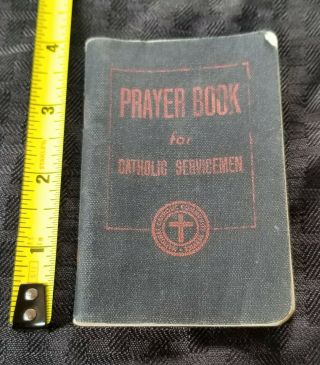 Military Prayer Book For Catholic Servicemen 1943 Wwii Rare Pocket Bible Book