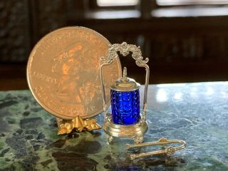 Peter Acquisto Sterling Silver Limited Edition Blue Glass Sterling Pickle Caster 3