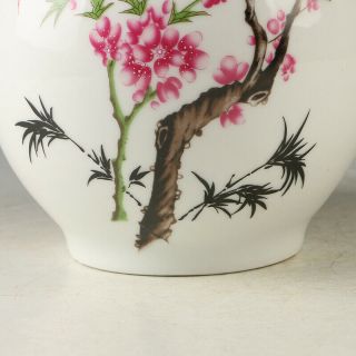 Chinese Porcelain Hand - painted Plum Blossom & Magpie Vase W Qianlong Mark R1187 4