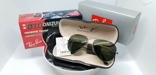 Very Rare Vintage B&l Ray Ban Aviator Gto Onizuka W3130 Sunglasses