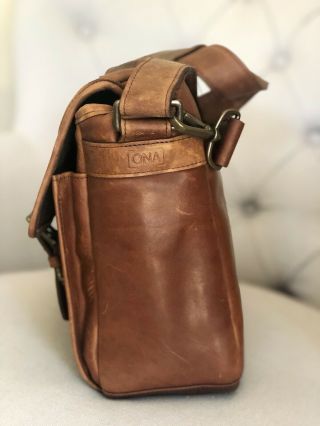 ONA Prince Street camera messenger bag in antique cognac Italian leather 4