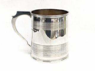Georgian Solid Silver Christening Cup Or Tankard,  1832