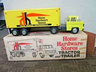 Rare Vintage Marx Home Hardware Stores Tractor And Trailer Box
