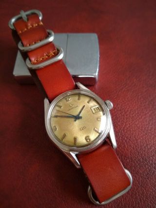 Vintage Certina Ds - 1 Watch Turtleback Creme Dial Patina Date 25 - 661 Ref 346.  825