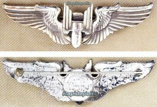 Antique Sterling Wwii Military Us Air Force Aerial Gunner Wings Usaaf