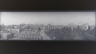 5 X Antique B&w Negatives Panorama View Pershing Square Park Los Angeles 1900s
