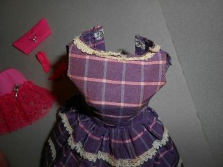 Japanese Exclusive Barbie Blue and Purple Plaid Outfit 21002654 Rare Fashion 3
