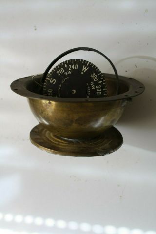 Two Antique/Vintage Maritime Compass & Parts 4