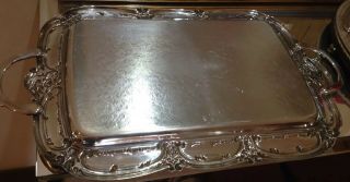 Vintage Large Silver Plated Service Tray 23 