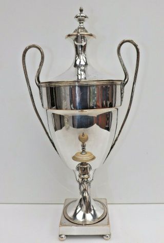 Antique Silver On Copper Regency Period Trophy Shape Tea/wine Urn