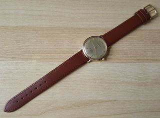 Gent ' s Vintage.  375 9ct Gold Longines Flagship Automatic Wrist Watch & Box 3