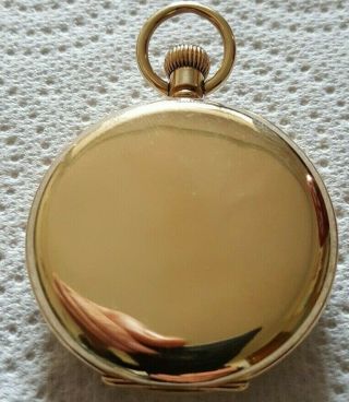 Vintage J W Benson 9ct gold open face15 jewel pocket watch - 1937 in GWO c/w Box 5