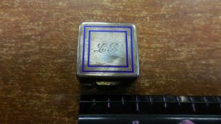 Tiffany Vintage Sterling Silver.  925 Pill Box Case 27 With Lb Initials