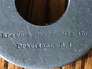 Rare Brown And Sharpe Micrometer Machinist Tool Pat 1878 Very Small 8