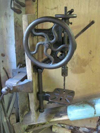 Vintage Hand Crank Drill Press