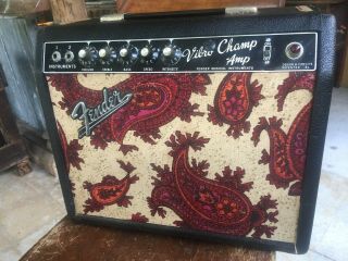 Vintage Fender Vibro Champ Tube Amplifier,  1965 Blackface