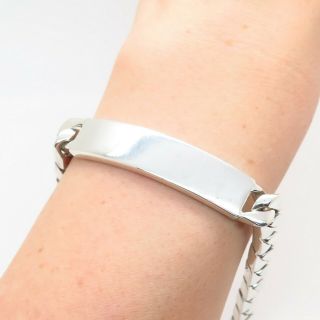 Tiffany & Co.  Italy 925 Sterling Silver Designer Chain Link Id Bracelet