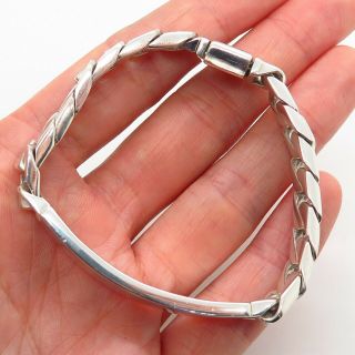 Tiffany & Co.  Italy 925 Sterling Silver Designer Chain Link ID Bracelet 2