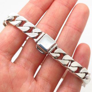 Tiffany & Co.  Italy 925 Sterling Silver Designer Chain Link ID Bracelet 6