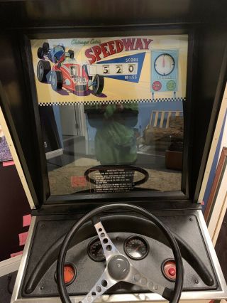 vintage coin operated arcade game CHICAGO SPEEDWAY 1968 3