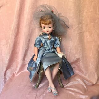 1957 Madame Alexander Delightful Cissy Doll In Rare Tagged Cocktail Dress 3