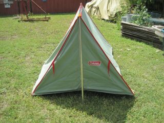 Vintage 70 ' s Coleman Canvas Mountain Tent VGC w Box Complete Model 8427 - 700 2