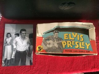 Elvis Presley 1956 Topps Bubbles Cards Display Box Epe Rare