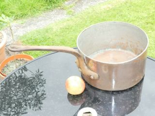Vintage French Copper Saucepan Large Heavy 5.  7 Kg Gaillard 4mm Rim