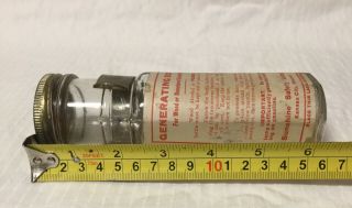 Vintage Coleman Gas Generating Bottle For Sunshine Safety Lamp Co.