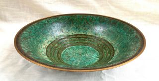 Antique/Vintage Arts & Crafts/Mission Verdigris Bronze Bowl - Carl Sorenson - NM 8