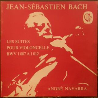 Ultra Rare French 3 Lps Set Andre Navarra Bach 6 Solo Cello Suites On Calliope