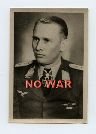 Wwii German War Photo Pilot Alfred Grislawski The Knight Cross Holder