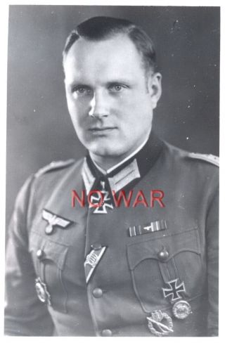 Wwii German Photo Major Hermann Lang The Knight Cross Holder W Orders