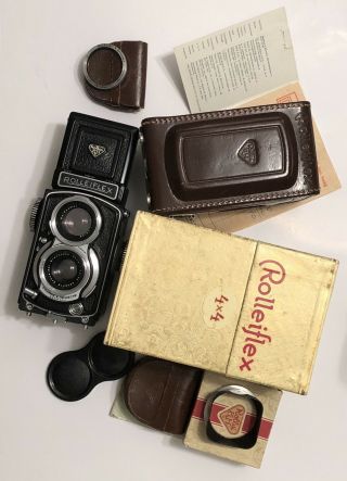 Rolleiflex 4x4 Baby Rare Black Paint Complete Package 89 Wow