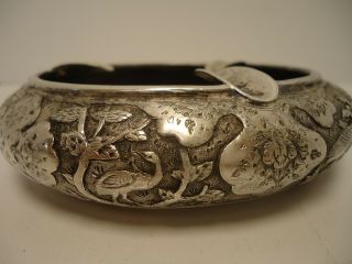 Antique 84 Silver Ashtray Persian Arabic Middle Eastern