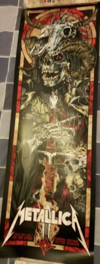 Metallica Glasgow 26th October 2017 Very Rare Number 151/320 Gig Poster.