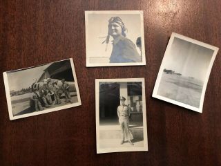 Ww2 Flying Tigers Fighter Pilot Photo Group Of 4 Photos - Ace With Five Kills