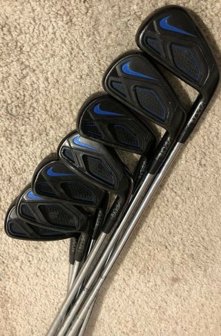 Nike Vapor Fly Pro Golf Iron Set 4 - PW RH Steel Stiff Black Clubs RARE Koepka 4