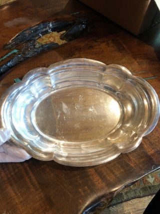 R Wallace And Sons Serving Dish Sterling Silver (329.  8g)