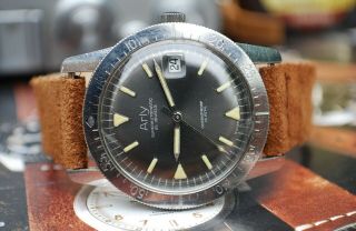 Arly Oceanproof Automatic Cal.  Eta 2472 Gents Vintage Diver Watch C1960 