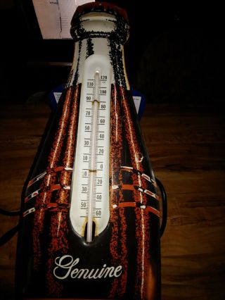Vintage Hires Root Beer metal “bottle” thermometer 28.  5 
