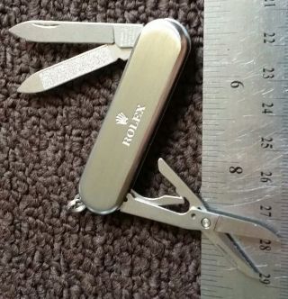 RARE VINTAGE WENGER SWISS ARMY ROLEX EDITION ESQUIRE MULTI TOOL POCKET KNIFE TSA 3