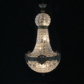 Retro Vintage Charming Royal Empire Big Led Crystal Modern Chandelier W/6 Lights